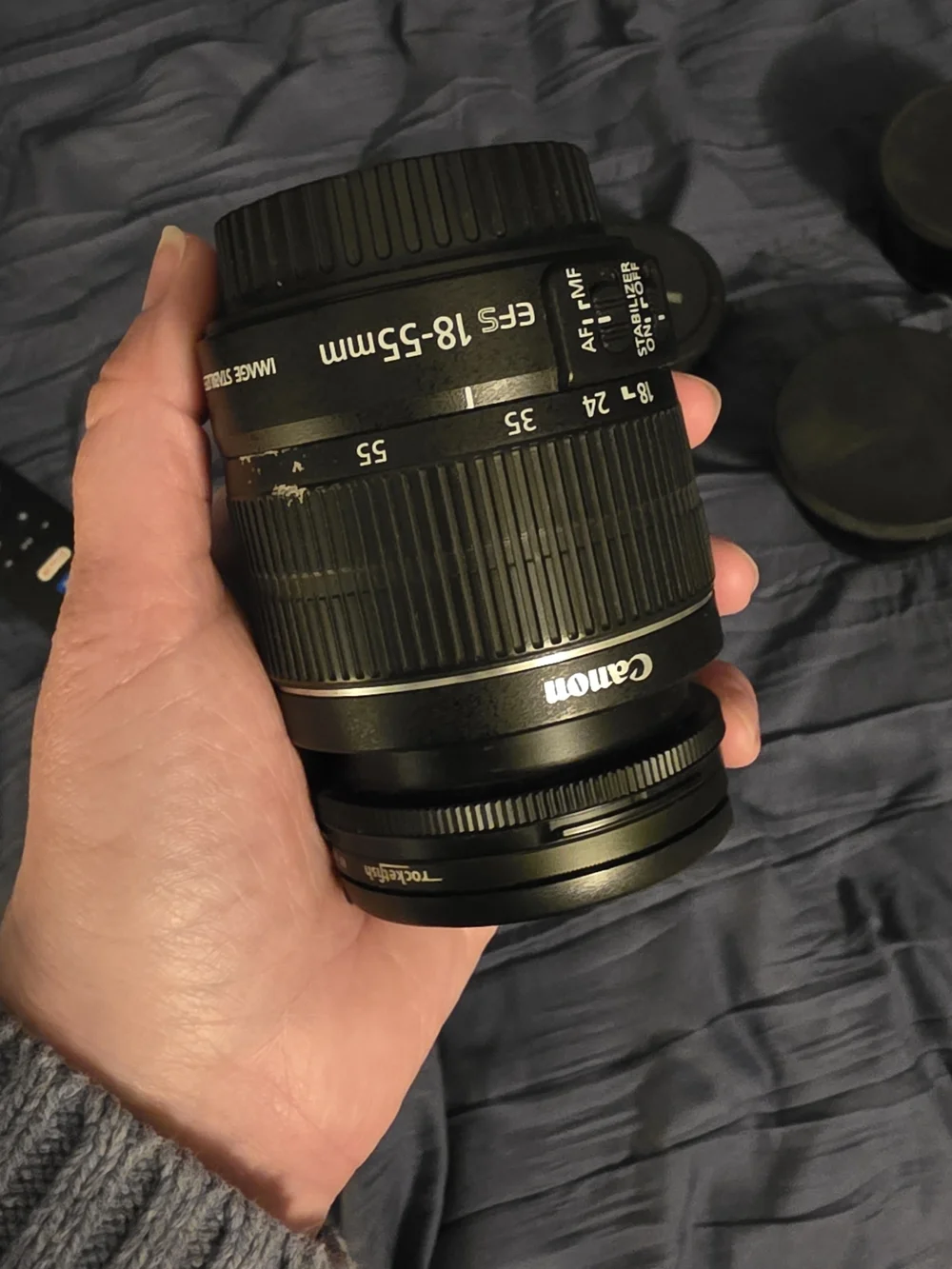 Canon DSLR Camera with Black Body and Black Lens